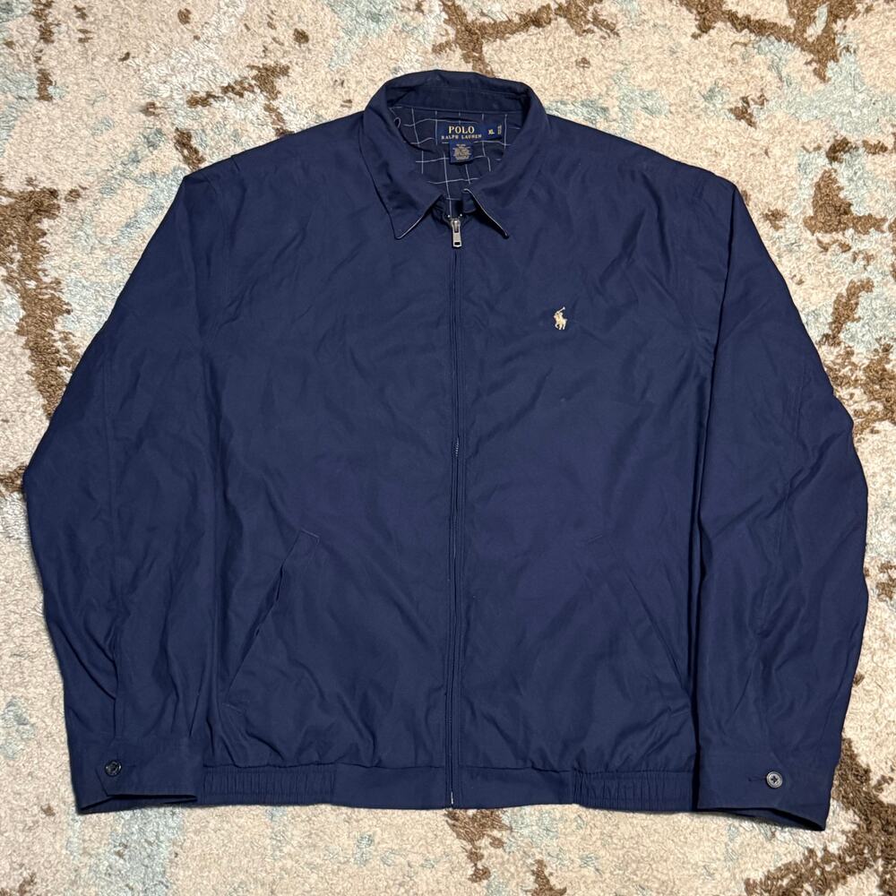 Polo Ralph Lauren Harrington Jacket Size XL Navy Full Zip Bomber